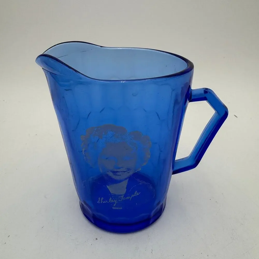 Vintage Shirley Temple Creamer Small Pitcher in Ritz Cobalt Blue by HAZEL-ATLAS